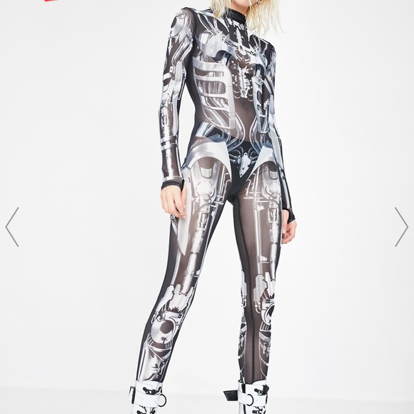 Dolls Kill Pants - EXX MACHINA SHEER CATSUIT